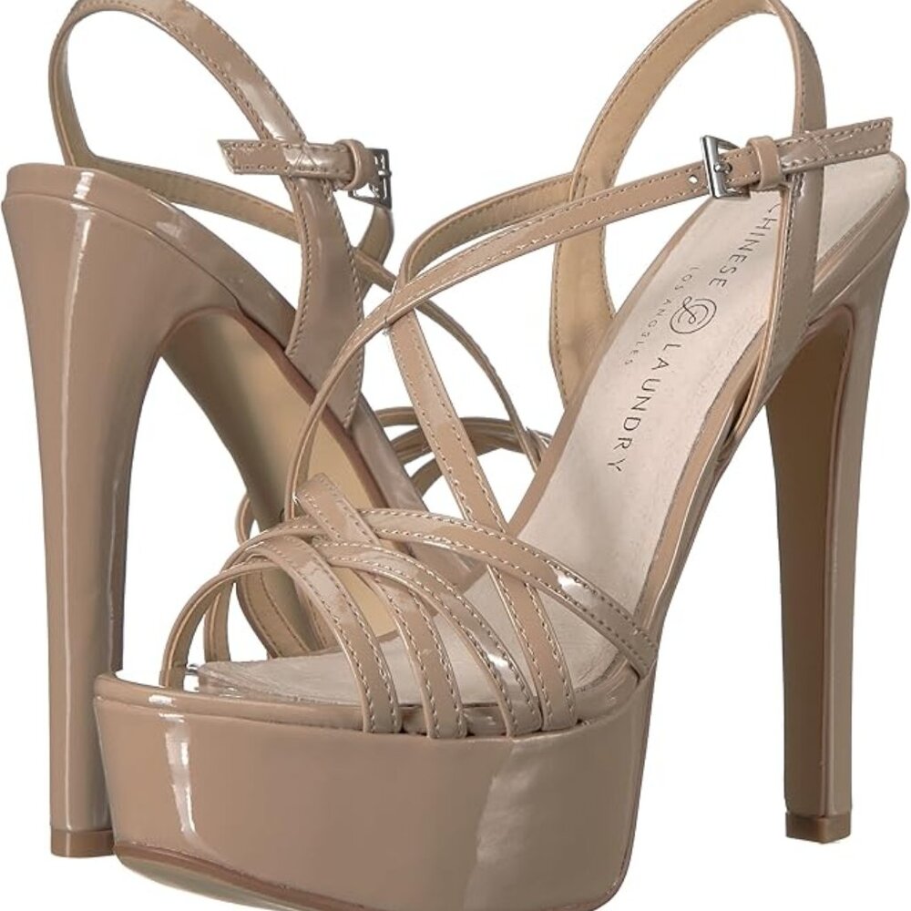 Chinese Laundry Women's Teaser 2 Heeled Sandal size 6.5, Nude Color, Brand New